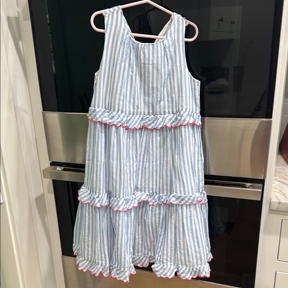 J. Crew Blue and White Striped Kids Dress